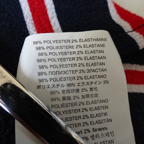 Michael Kors Button Front Top Blouse Women's Plus Size 3X Blue Red Stripe Office - Picture 9 of 10